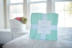 Seafoam Green Oversized King Luxury Bamboo Bed Blanket - Image 2