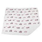 Pink Digger and White Bamboo Muslin Newcastle Blanket - Image 4