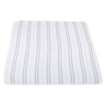 Teddy Bear and Grey Stripe Cotton Muslin Newcastle Blanket - Image 5