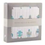 Robots Cotton Muslin Newcastle Blanket - Image 5