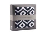 Moroccan Blue Cotton Muslin Newcastle Blanket - Image 5