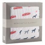 Fire Truck and Dalmatian Cotton Muslin Newcastle Blanket - Image 4