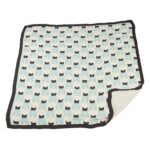 Peek-A-Boo Cats and Pencil Stripe Bamboo Muslin Newcastle Blanket - Image 3