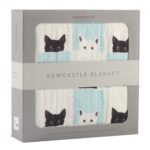 Peek-A-Boo Cats and White Bamboo Muslin Newcastle Blanket - Image 2