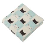Peek-A-Boo Cats and White Bamboo Muslin Newcastle Blanket - Image 4