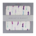Lavender and White Bamboo Muslin Newcastle Blanket
