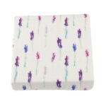 Lavender and White Bamboo Muslin Newcastle Blanket - Image 3
