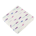 Lavender and White Bamboo Muslin Newcastle Blanket - Image 5