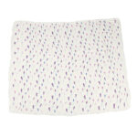 Lavender and White Bamboo Muslin Newcastle Blanket - Image 4