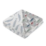 Blue Shadow Whales and Marina Sailboats Bamboo Newcastle Blanket - Image 3