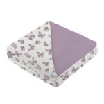 Winsome Butterflies and Orchid Lavender Cotton Newcastle Blanket - Image 3