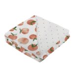 Carnelian Peaches and Black and White Polka Dot Newcastle Blanket - Image 3
