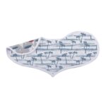 Ocean Tides Bamboo Burp Cloth/Heart Bib 2PK - Image 3