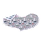 Ocean Tides Bamboo Burp Cloth/Heart Bib 2PK - Image 2