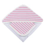 Candy Stripe Bamboo Hooded Towel and Washcloth Set - Image 4