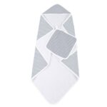Finley Stripe Bamboo Hooded Towel and Washcloth Set - Image 2