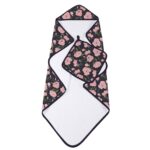 Peonies Hooded Towel and Washcloth Set - Image 2