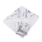 London, Paris, New York Hooded Towel and Washcloth Set - Image 4