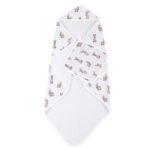 Powder Pink Bunnies Bamboo Hooded Towel and Washcloth Set - Image 2