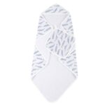 Blue Shadow Whales Bamboo Hooded Towel and Washcloth Set - Image 3