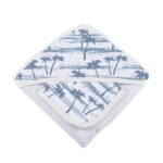 Ocean Palm Trees Bamboo Hooded Towel and Washcloth Set - Image 4