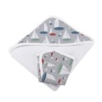 Marina Sailboats Bamboo Hooded Towel and Washcloth Set - Image 3