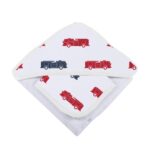 Blue and Red Fire Trucks Hooded Towel and Washcloth Set - Image 5