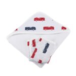 Blue and Red Fire Trucks Hooded Towel and Washcloth Set - Image 4