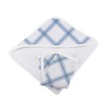 Blue Buffalo Check Plaid Hooded Towel and Washcloth Set - Image 4
