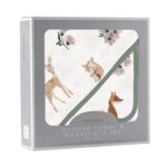 Sierra Fox and Deer Cotton Hooded Towel and Washcloth Set - Image 3