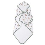 Sierra Fox and Deer Cotton Hooded Towel and Washcloth Set - Image 2