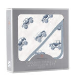 Indigo Monster Trucks Cotton Hooded Towel and Washcloth Set - Image 2