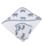 Indigo Monster Trucks Cotton Hooded Towel and Washcloth Set - Image 5