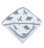 Granite Green Dinosaurs Cotton Hooded Towel and Washcloth Set - Image 4