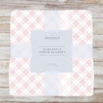 Primrose Pink Plaid Cotton Muslin Throw Blanket - Image 2