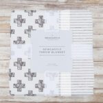 Nordic Stamp and Pencil Stripe Bamboo Muslin Newcastle Throw Blanket - Image 2
