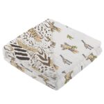 Hungry Giraffe and Animal Print Bamboo Muslin Newcastle Blanket - Image 3