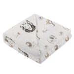Hear Me Roar Lion and Rhinos and Elephants Bamboo Newcastle Blanket - Image 2