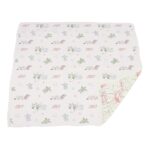 Turtles and Water Lily Bamboo Muslin Newcastle Blanket - Image 3