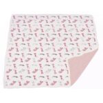 Playful Kitty and Candy Stripe Bamboo Muslin Newcastle Blanket - Image 3