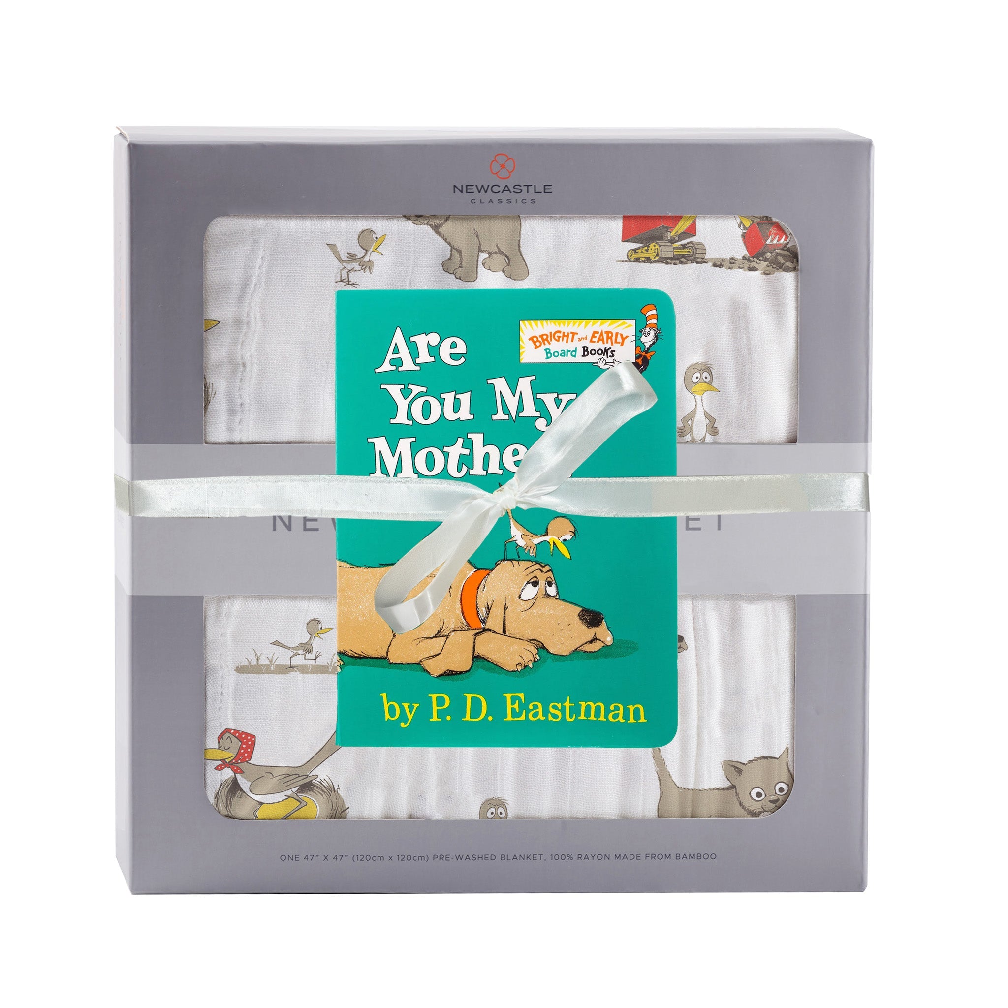 sku_3019_01.jpg Are You My Mother? Bamboo Muslin Newcastle Blanket with Book Set - Image 1
